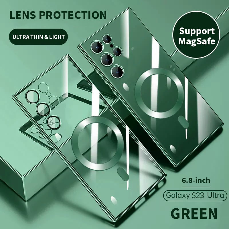 Transparente Luxus-Beschichtung Magnetische Hülle für Samsung