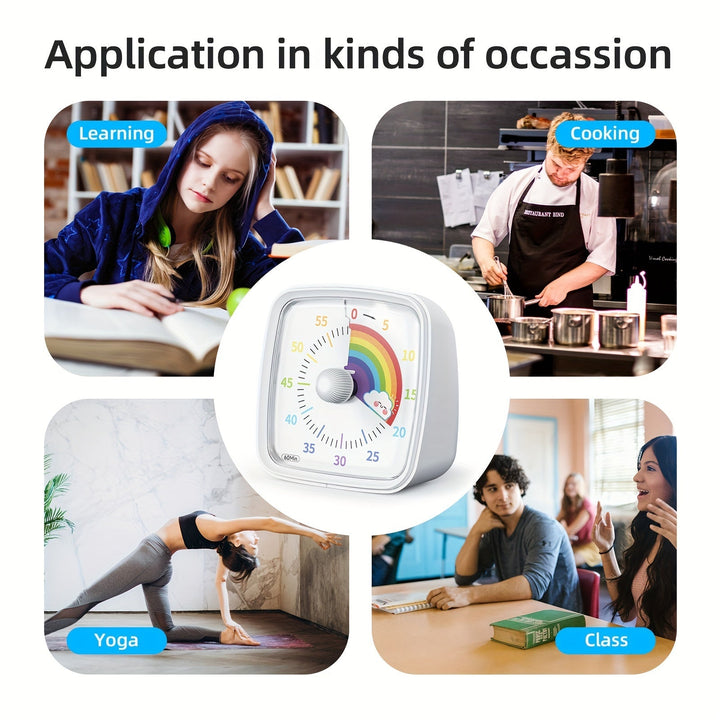 Rainbow Time Management Timer – Visueller 60-Minuten-Countdown-Timer für Studium, Arbeit und Zuhause | Karnz