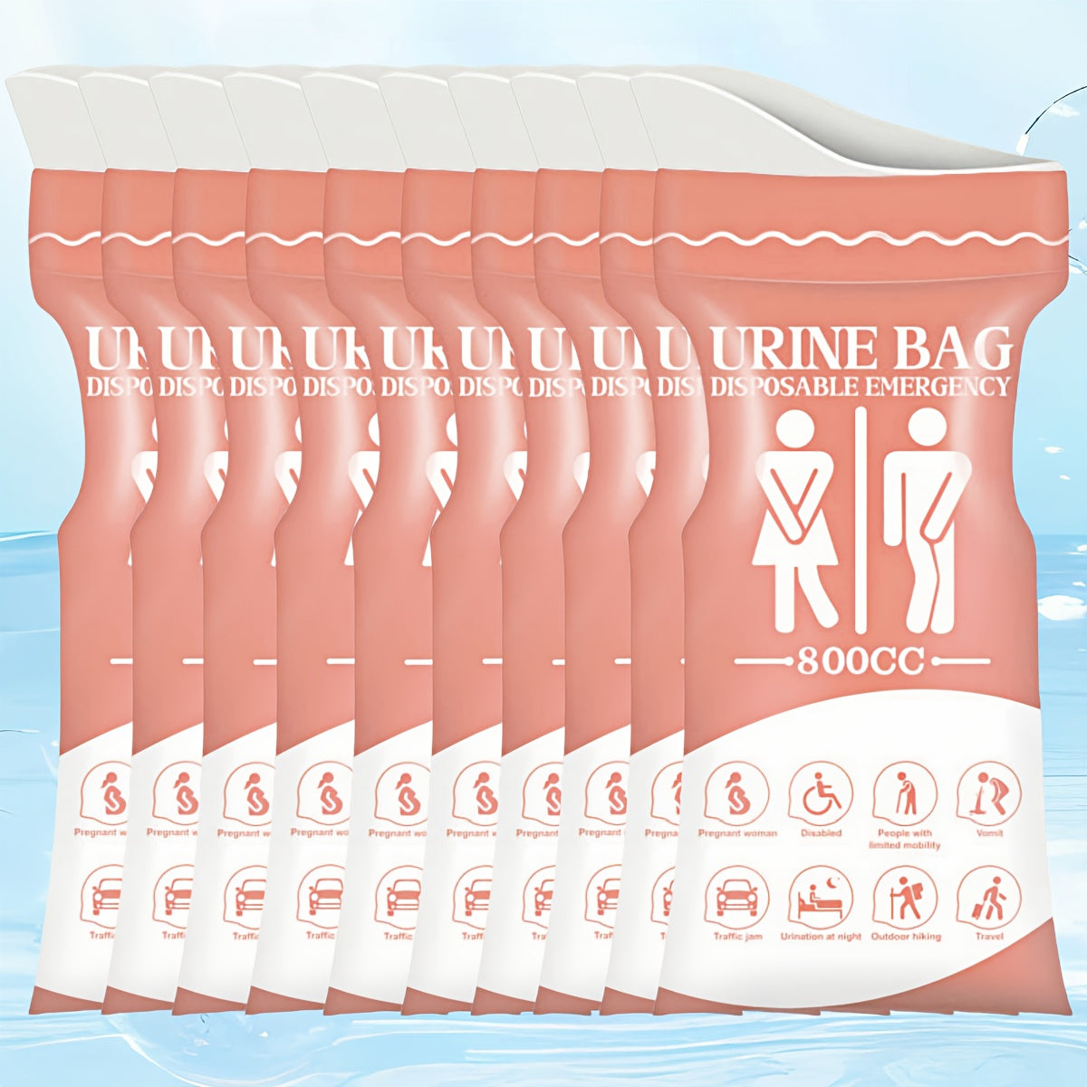 Einweg Urinbeutel 800 ml für Auto & Reisen | Karnz