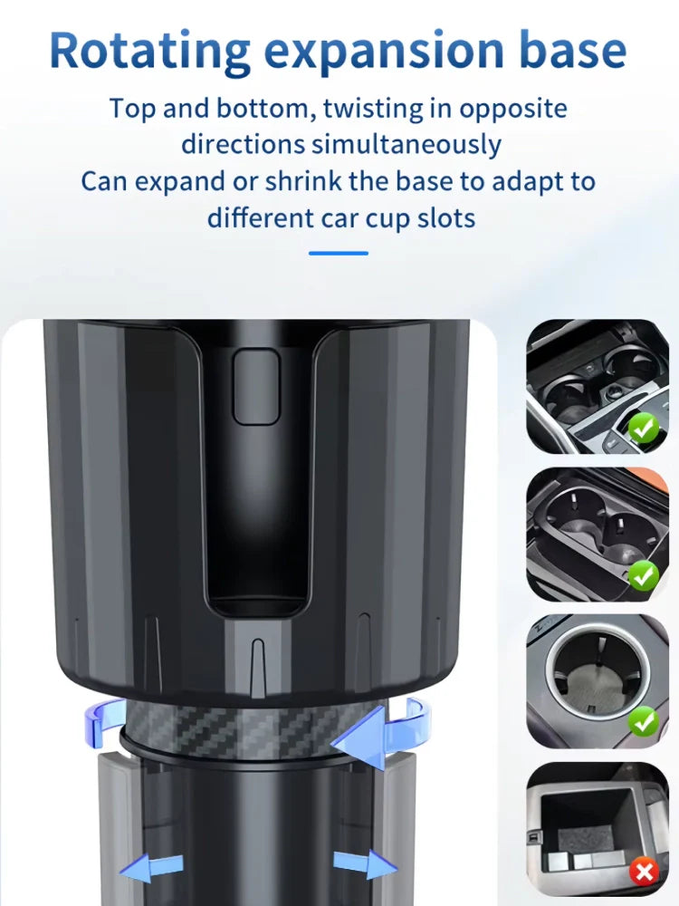2-in-1 Auto Becherhalter Ventilator mit einstellbarer Kühlung und USB-Ladung | Karnz