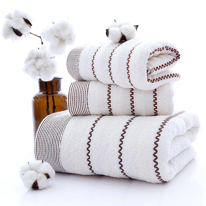 Gestreiftes Badetuch Badetuch Set 100% Baumwolle | Karnz