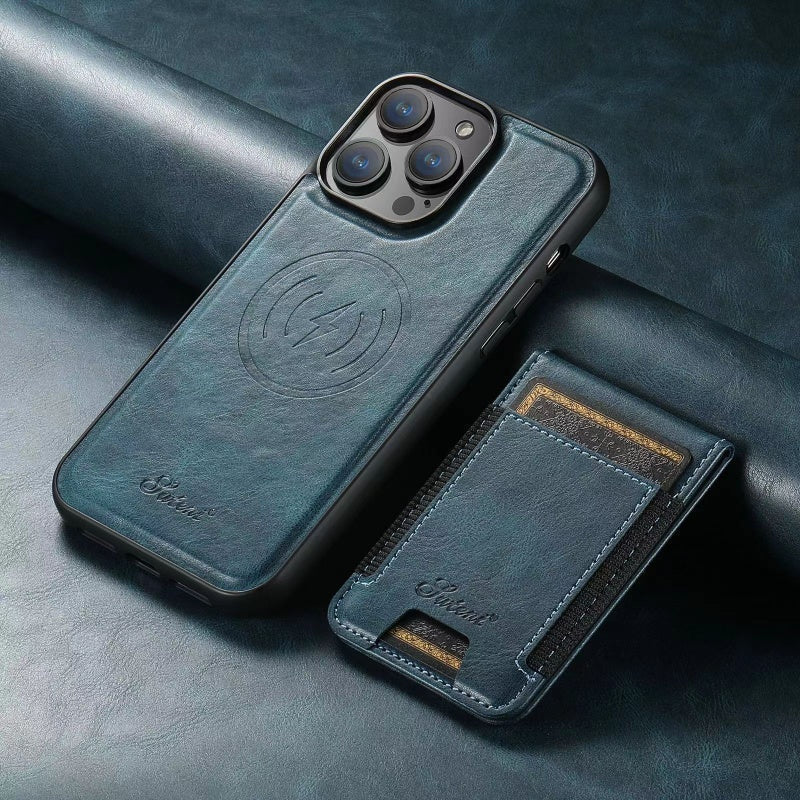 LuxCase Leder Handyhülle mit Kartenfach und Stand – Geeignet für iPhone | Karnz