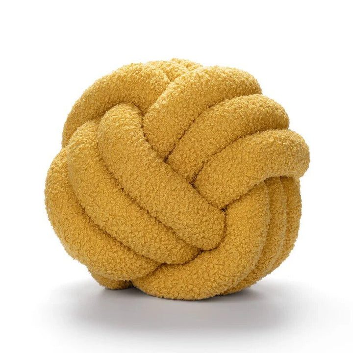 Dekorative Knotenteddyballweiche Kissen - 100% Wolle, Rund | Karnz