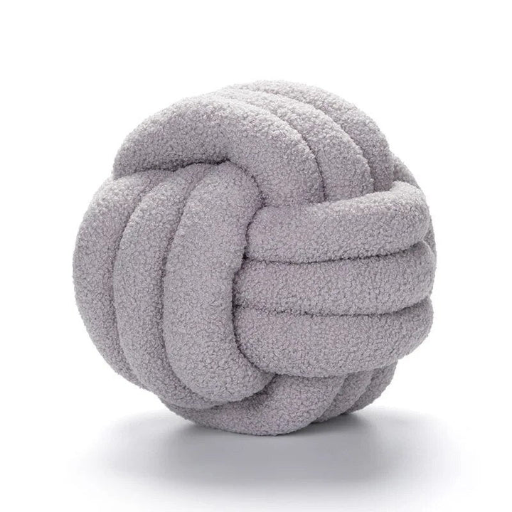 Dekorative Knotenteddyballweiche Kissen - 100% Wolle, Rund | Karnz