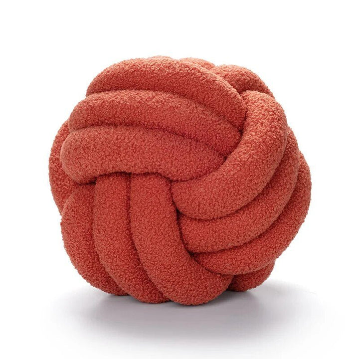 Dekorative Knotenteddyballweiche Kissen - 100% Wolle, Rund | Karnz