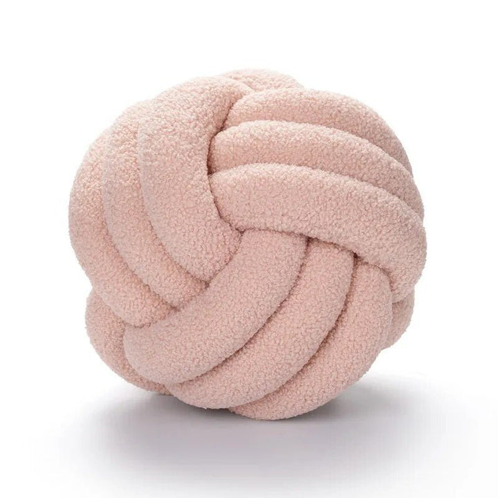 Dekorative Knotenteddyballweiche Kissen - 100% Wolle, Rund | Karnz