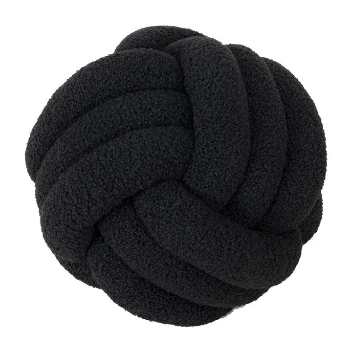 Dekorative Knotenteddyballweiche Kissen - 100% Wolle, Rund | Karnz