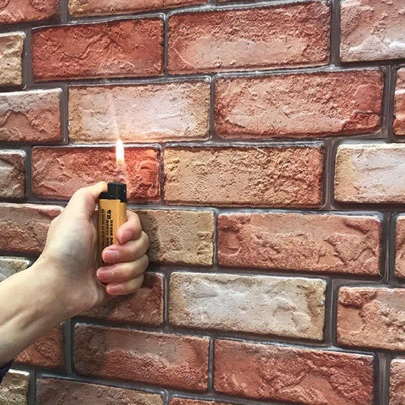 Selbstklebende 3D-Wandpaneele mit Stein- und Holztextur | Karnz