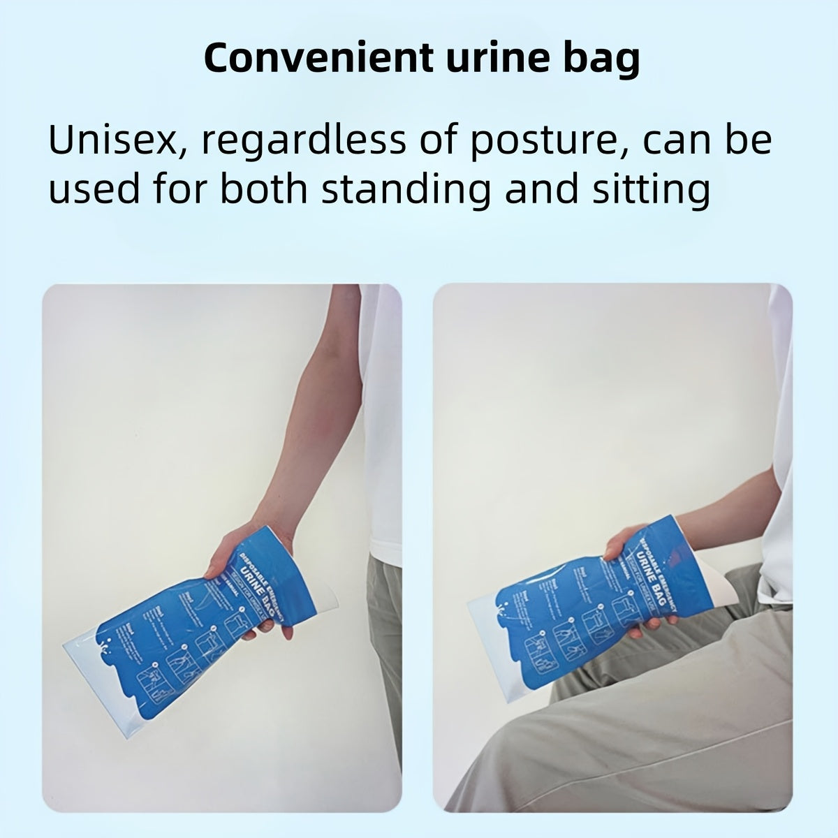 Einweg Urinbeutel 800 ml für Auto & Reisen | Karnz