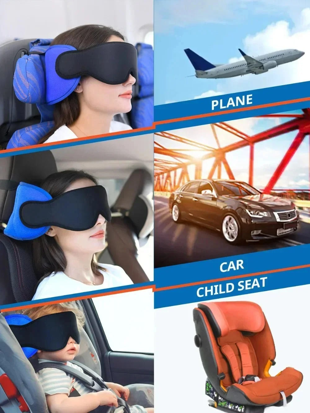 Reisekissen für Flugzeuge | All-in-One Reisekomfort | Karnz