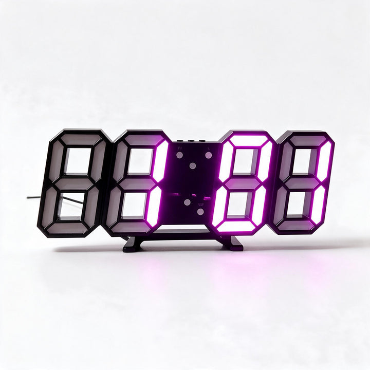 Designer-LED-3D-Wanduhr mit Digitalanzeige und intuitiver Bedienung