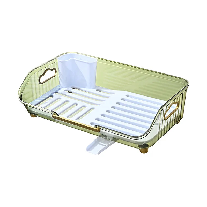 Abnehmbarer Spülbecken Geschirrabtropfer Theken-Organizer mit Besteckhalter | Karnz