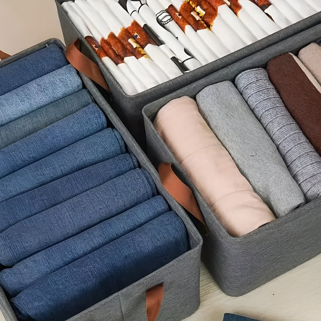 Faltbare Aufbewahrungskörbe – Praktisches 3-teiliges Set | Ideal für Kleidung, Spielzeug und mehr | Karnz