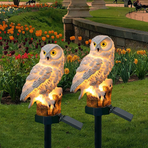 Umweltfreundliche Solar-Eule Gartenlampen (2er-Pack)