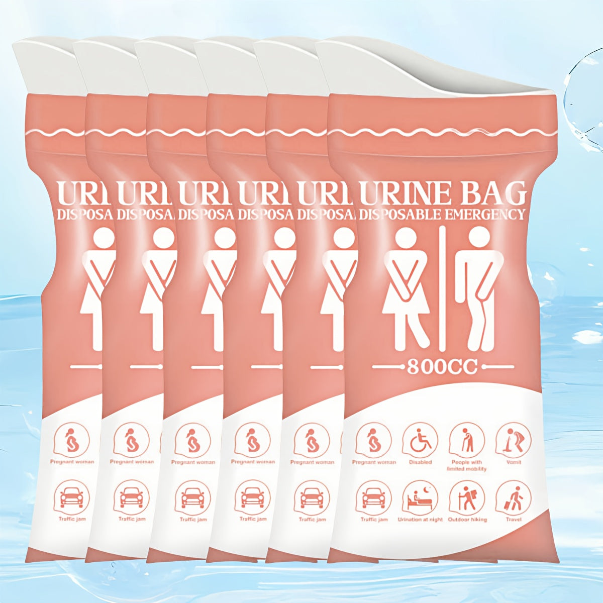 Einweg Urinbeutel 800 ml für Auto & Reisen | Karnz