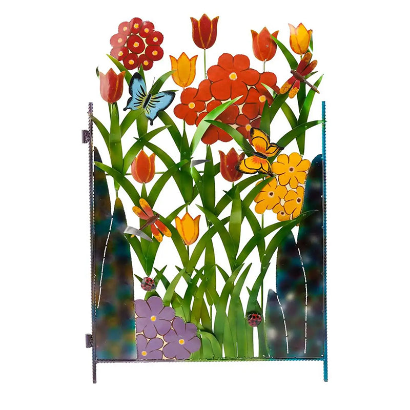 Bunte Metall-Schmetterling und Blumen Garten Sichtschutz | Karnz