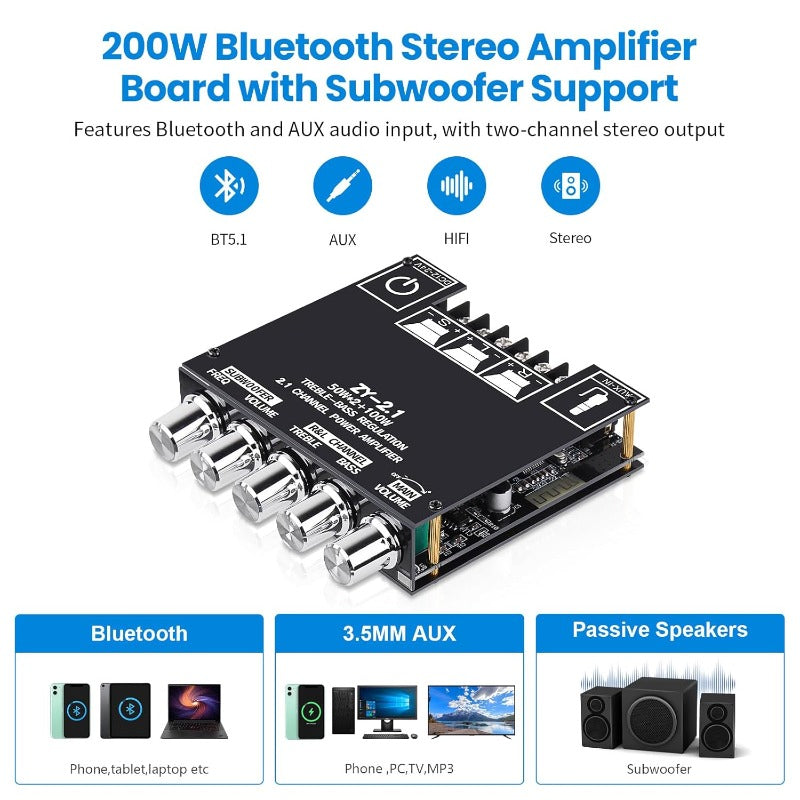 2.1 Kanal Bluetooth Verstärker Board Karnz