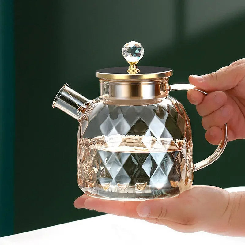Diamant Typ Glas Wasserkocher Kreativer Glas Kessel Flasche | Karnz