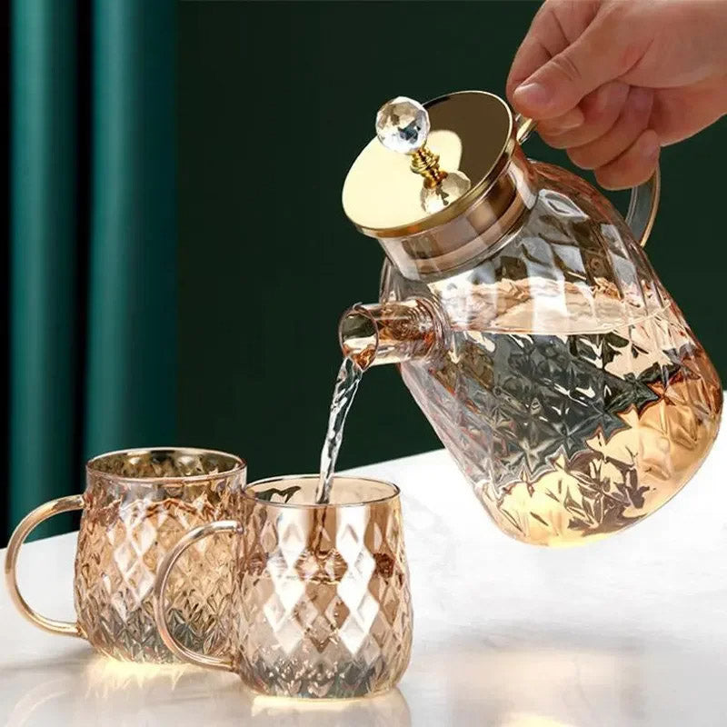 Diamant Typ Glas Wasserkocher Kreativer Glas Kessel Flasche | Karnz