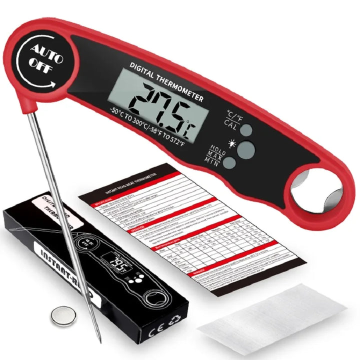 Digitales Food-Thermometer Sofortlese-Fleischthermometer mit Hintergrundbeleuchtung | Karnz