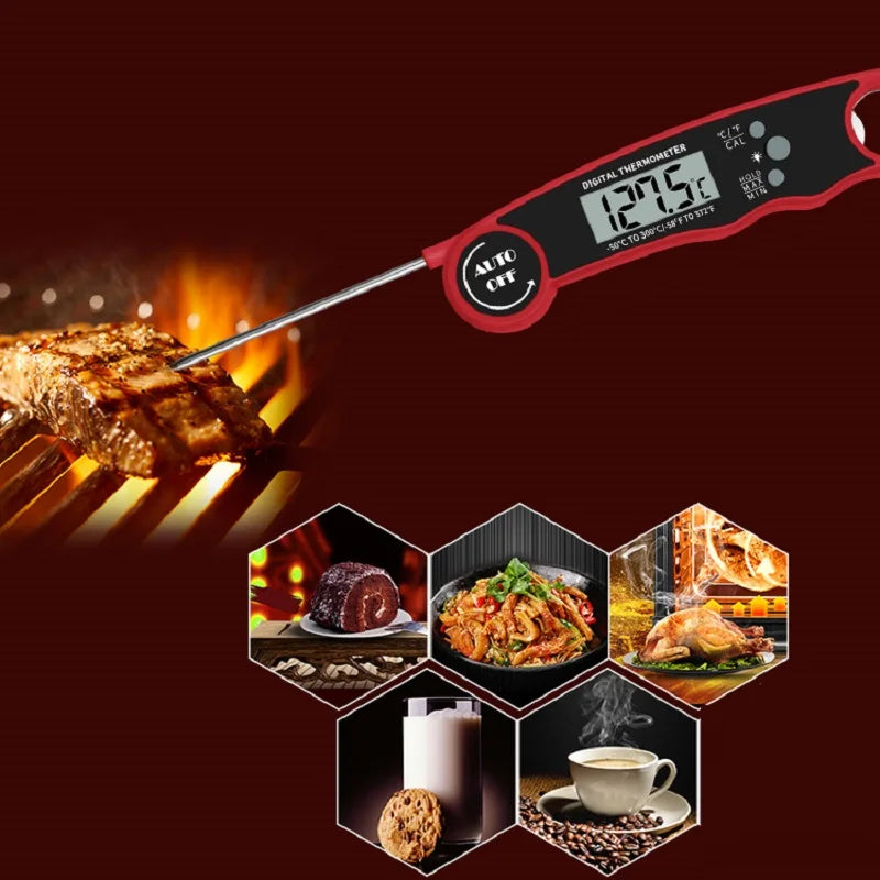 Digitales Food-Thermometer Sofortlese-Fleischthermometer mit Hintergrundbeleuchtung | Karnz