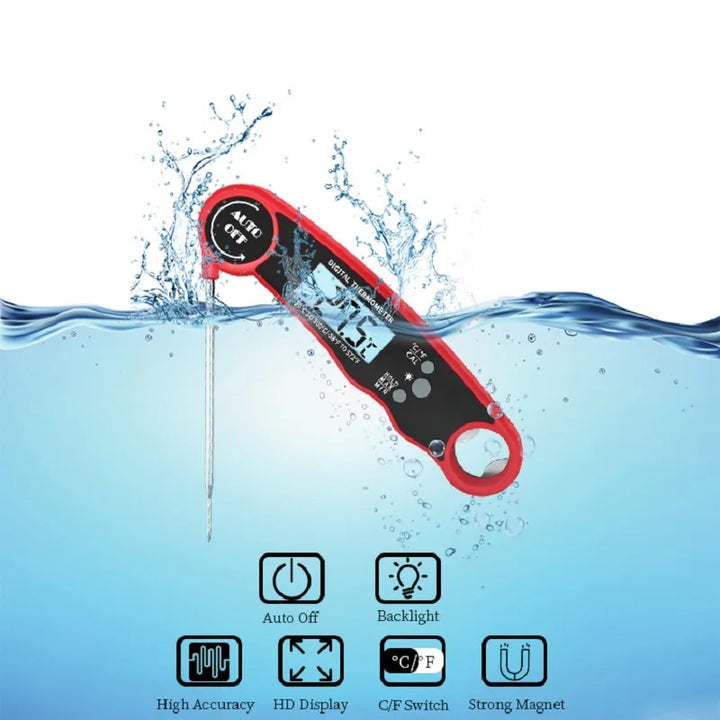 Digitales Food-Thermometer Sofortlese-Fleischthermometer mit Hintergrundbeleuchtung | Karnz
