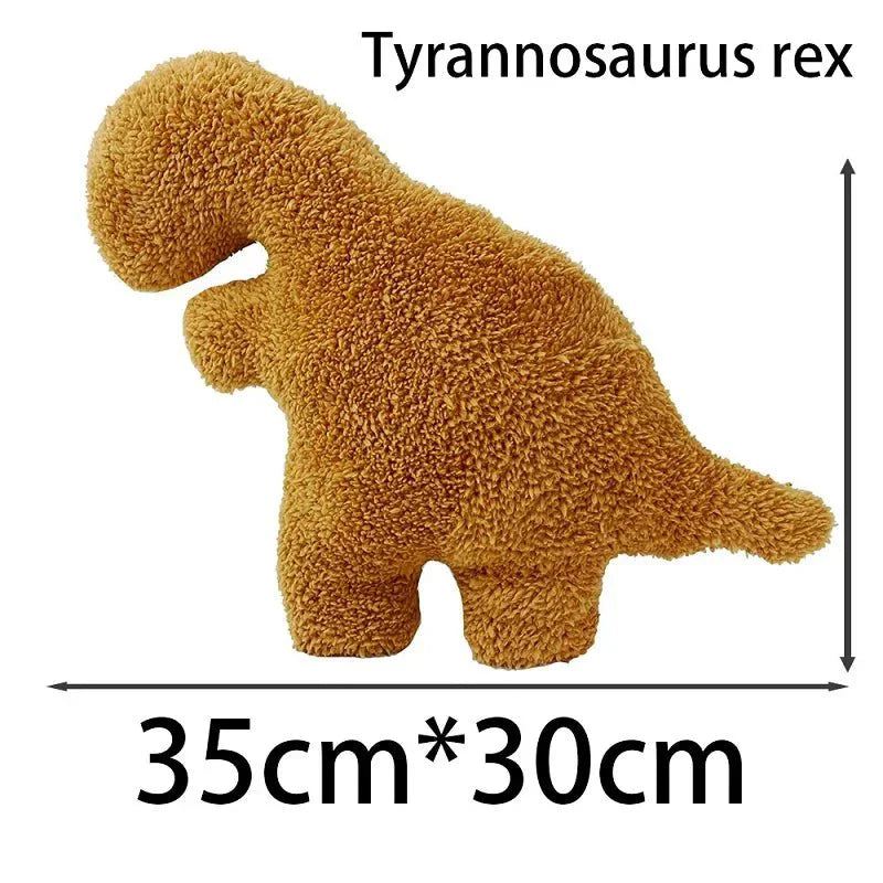Dino-Nugget-Plüschkissen: Niedliches Dino-Chicken-Nugget-Kissen