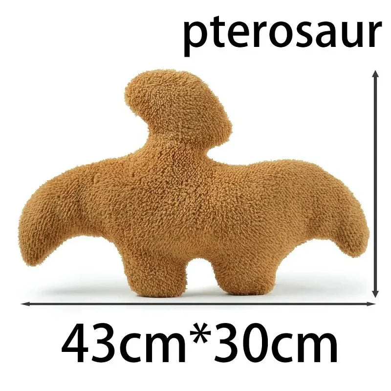 Dino-Nugget-Plüschkissen: Niedliches Dino-Chicken-Nugget-Kissen
