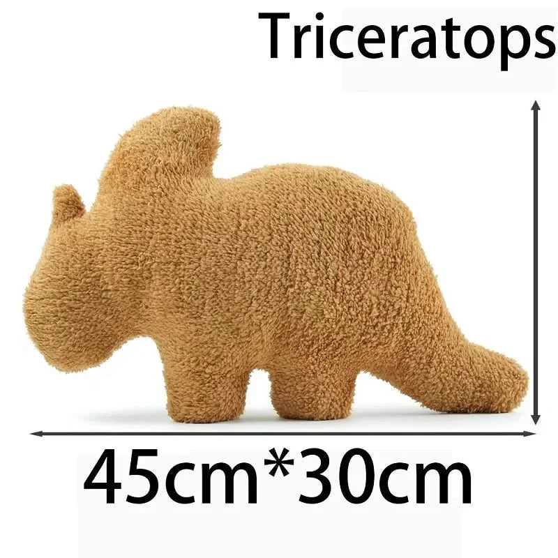 Dino-Nugget-Plüschkissen: Niedliches Dino-Chicken-Nugget-Kissen