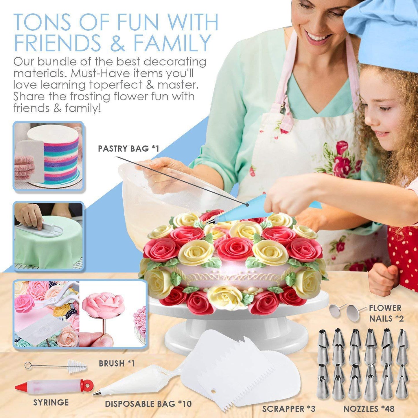 DIY Kuchen Drehteller Sahne Dekoration Zubehör Spatel Set Backwerkzeug | Karnz