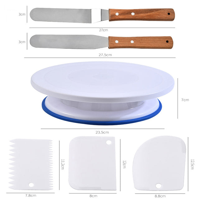 DIY Kuchen Drehteller Sahne Dekoration Zubehör Spatel Set Backwerkzeug | Karnz