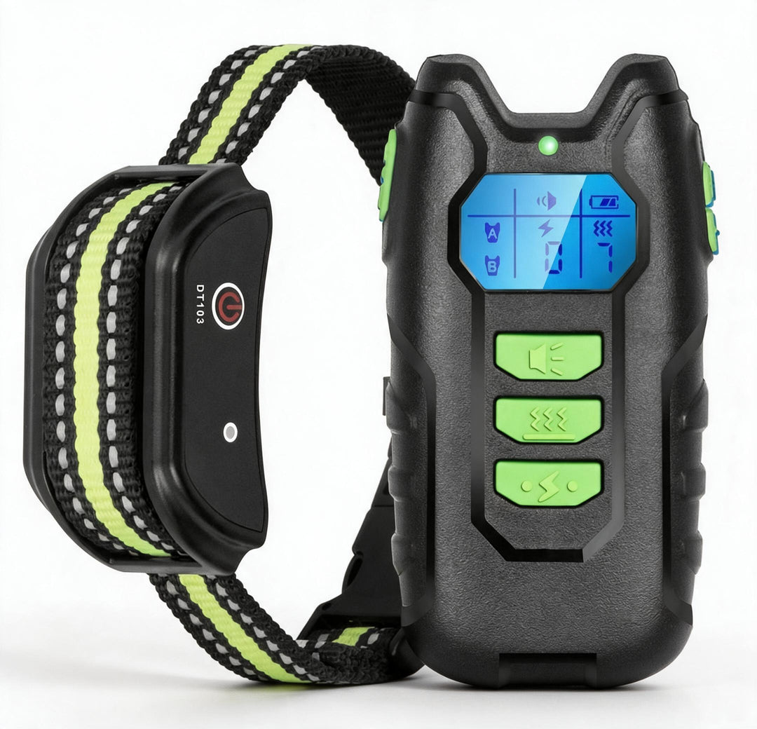 Dogreat Elektrisches Hundetrainingshalsband Schock Haustier Fernbedienung Wasserdicht Wiederaufladbar Für Alle Größen Vibration Bellen Stop Halsbänder