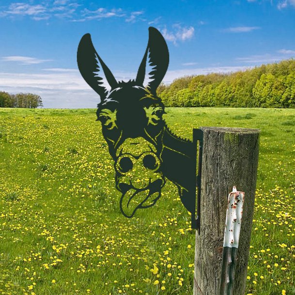 Outdoor Garten Bauernhof Spionierende Ziege Metall Kunstwerk Innen Deko | Karnz
