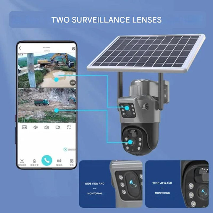 DualGuard Solar 4K – Drahtlose 4K Sicherheitskamera mit Solarpanel und 4G | Karnz