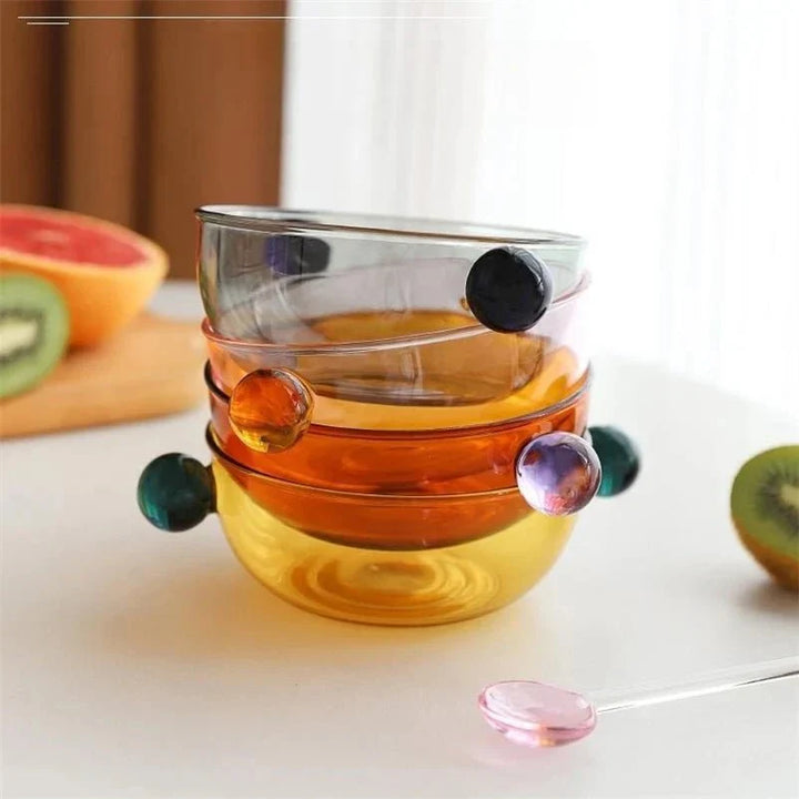 Doppelballgriff Farbglas Schüssel Umweltfreundliches Design | Karnz