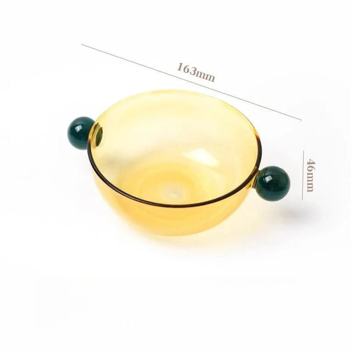 Doppelballgriff Farbglas Schüssel Umweltfreundliches Design | Karnz