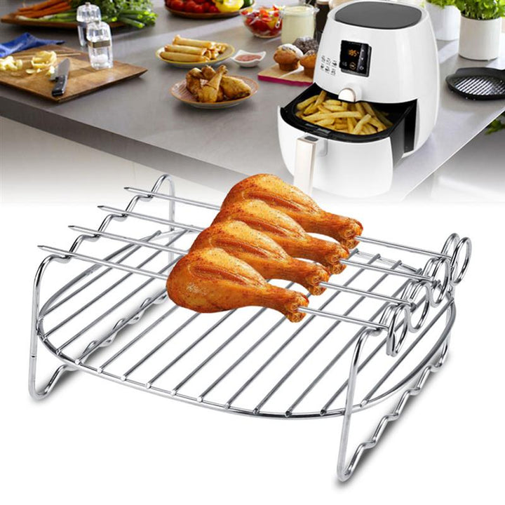 Doppelschichtige Edelstahlspieße Grillrost BBQ-Tablett | Karnz