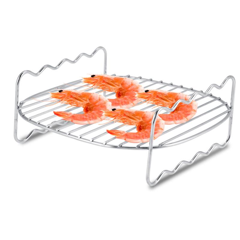 Doppelschichtige Edelstahlspieße Grillrost BBQ-Tablett | Karnz