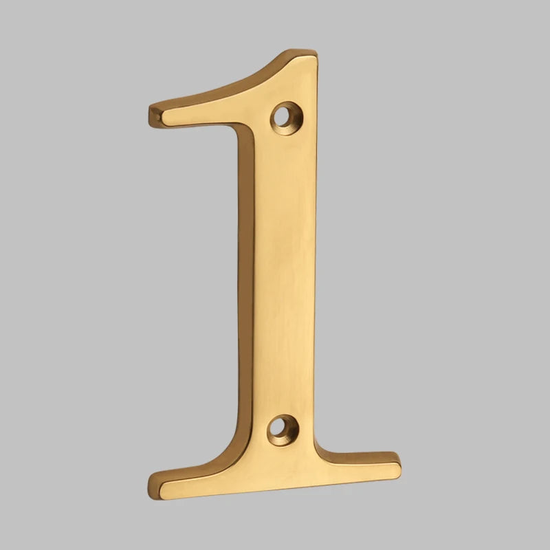 Traditionelle Hausnummern aus massivem Messing