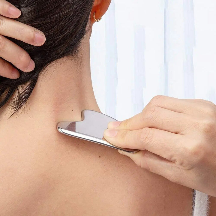 Sculpt Auf Wiedersehen Spannungen Falten entfernt Gua Sha aus Edelstahl | Karnz