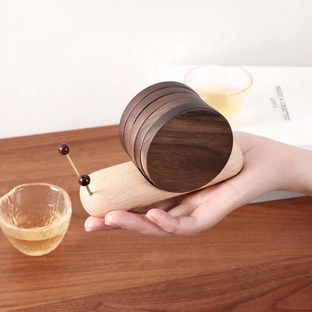Set von Schnecken-Untersetzern - Einzigartiger Charme - Kaffeepausen dekorieren - Elegant und funktional | Karnz