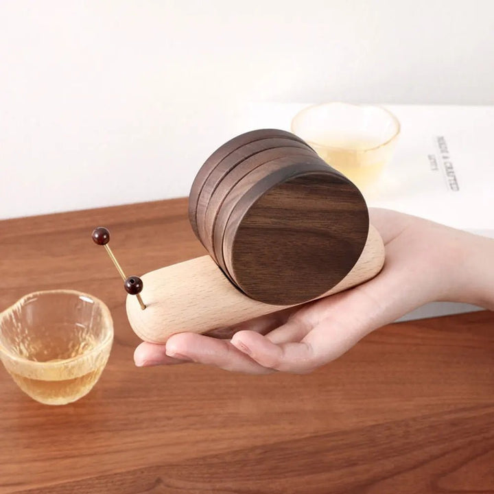 Set von Schnecken-Untersetzern - Einzigartiger Charme - Kaffeepausen dekorieren - Elegant und funktional | Karnz