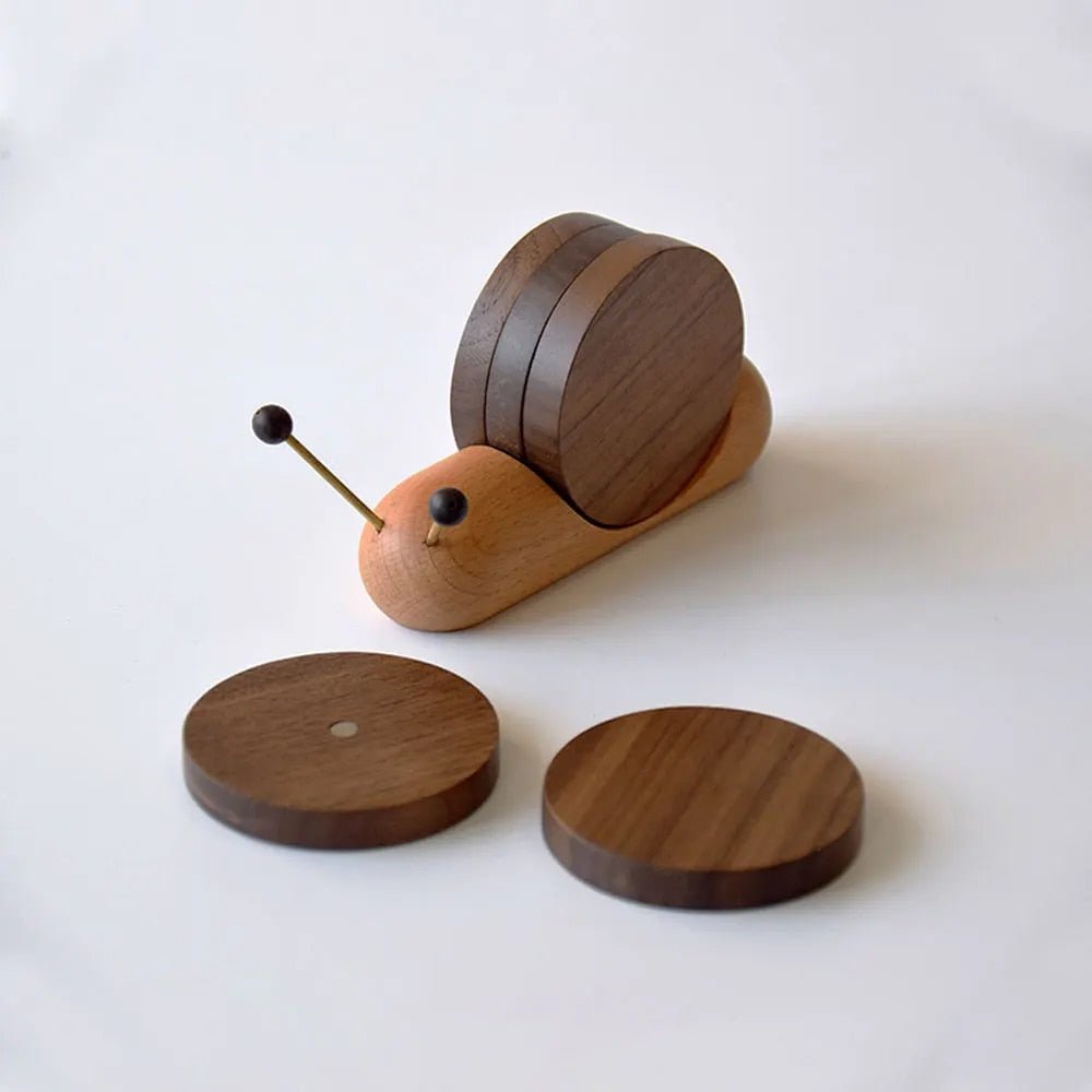 Set von Schnecken-Untersetzern - Einzigartiger Charme - Kaffeepausen dekorieren - Elegant und funktional | Karnz
