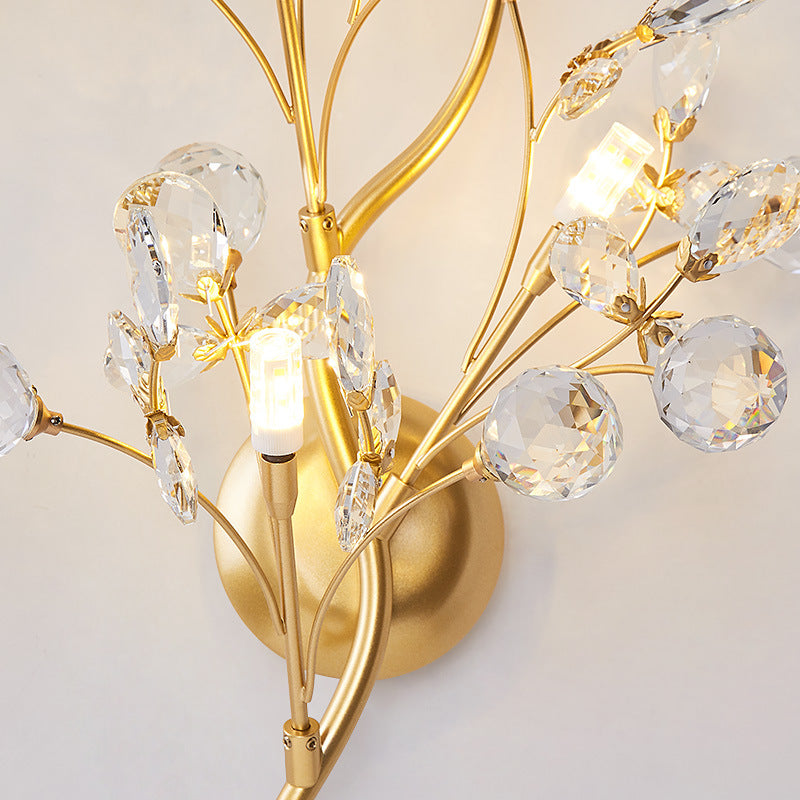 Moderne Blumen Wandleuchte aus Kristall – Elegante Wandbeleuchtung für Wohnräume | Karnz