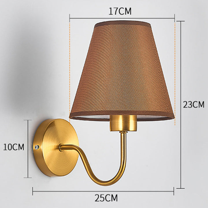 Elegante Wandleuchte aus Stoff für Vintage-Interieur – Stilvolle Beleuchtung für Wohnzimmer und Schlafzimmer | Karnz