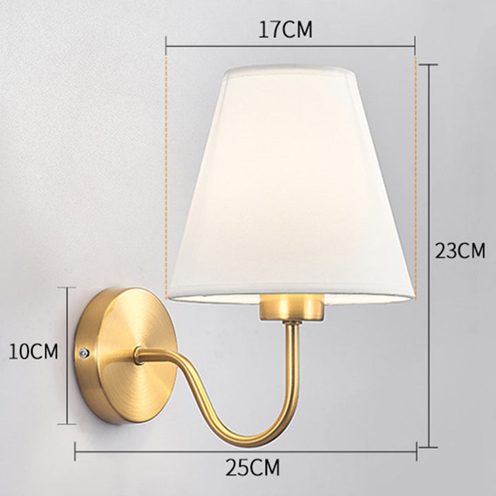 Elegante Wandleuchte aus Stoff für Vintage-Interieur – Stilvolle Beleuchtung für Wohnzimmer und Schlafzimmer | Karnz