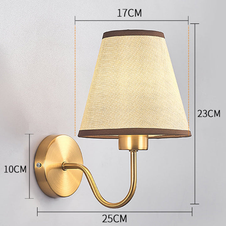 Elegante Wandleuchte aus Stoff für Vintage-Interieur – Stilvolle Beleuchtung für Wohnzimmer und Schlafzimmer | Karnz