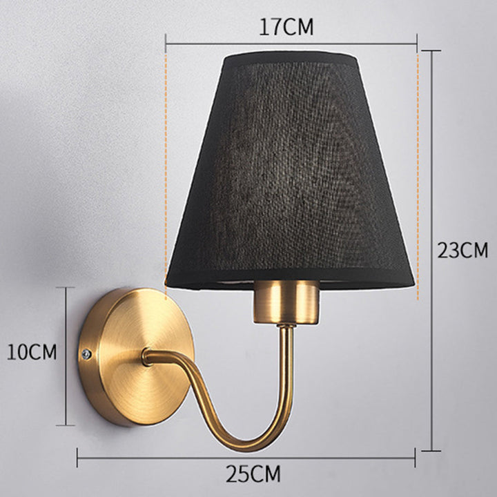 Elegante Wandleuchte aus Stoff für Vintage-Interieur – Stilvolle Beleuchtung für Wohnzimmer und Schlafzimmer | Karnz