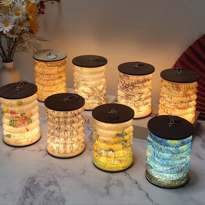 Faltbare LED-Laterne mit kompaktem Design – Tragbare dekorative Lampe für Innen- und Außenbereiche | Karnz