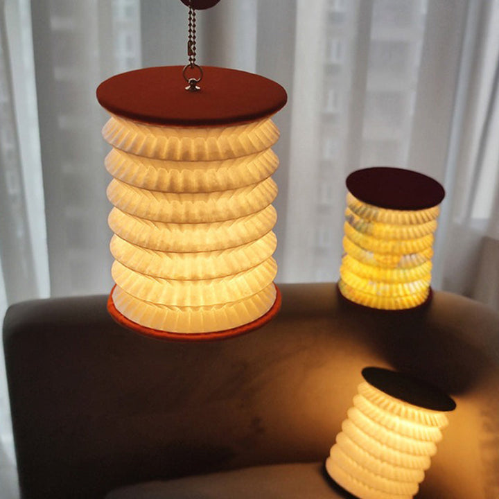 Faltbare LED-Laterne mit kompaktem Design – Tragbare dekorative Lampe für Innen- und Außenbereiche | Karnz